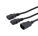 L-COM C14-C132-10-3F Split PWR Cord IEC C14-IEC C13 10A 3