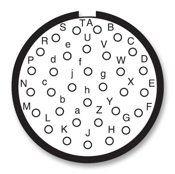 Amphenol LTD D38999/26FF32PC D38999/26FF32PC Circular Connector MIL-DTL-38999 Series III Straight Plug 32 Contacts Crimp Pin Threaded