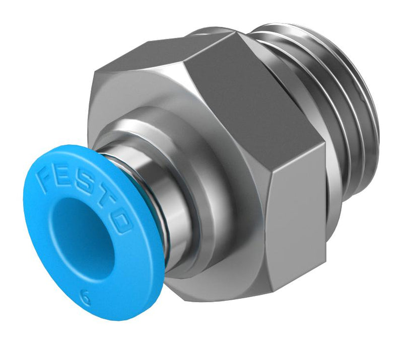 Festo QS-G1/4-6 Pneumatic Fitting Push-In G1/4 14 bar 6 mm Brass QS