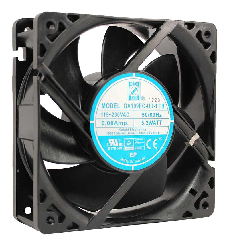 Orion Fans OA109EC-UR-1TB AC Axial Fan 115V / 230V Square 120 mm 38 Ball Bearing 106 CFM