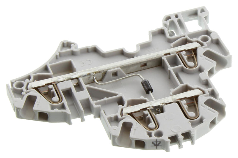 Entrelec - TE Connectivity 1SNK705213R0000 1SNK705213R0000 DIN Rail Mount Terminal Block 4 Ways 12 AWG 2.5 mm&Acirc;&sup2; Clamp 24 A