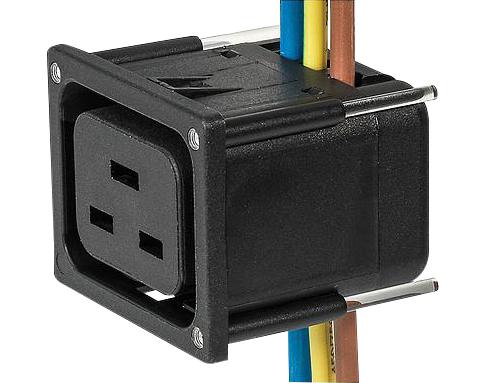 Schurter 3-110-016 Power Entry Connector 4710-5 Series Receptacle 250 VAC 16 A Panel Mount IDC / IDT