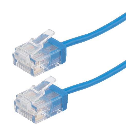 L-COM TRD634-BLU-1F CAT6 6 UTP 32STR Super Slim CM PVC BLU 1.0F 52AK1418 New