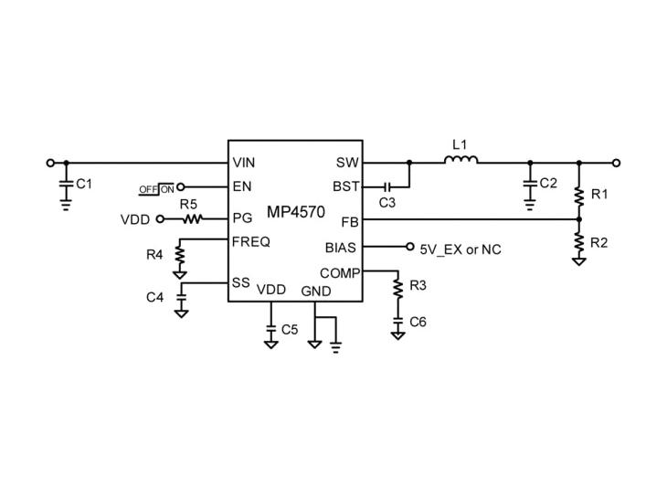 Monolithic Power Systems (MPS) MP4570GF-P DC-DC Switching Synchronous Buck Adjustable 4.5V-55V in 1V-49.5V out 3A TSSOP-EP 20Pin