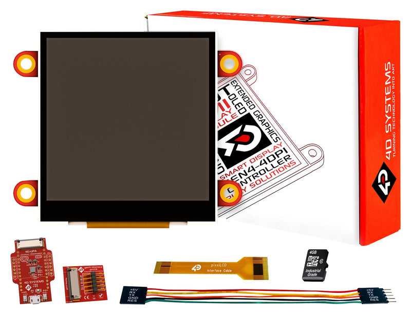 4D Systems SK-PIXXILCD-25P4 Starter Kit PIXXI-44 2.5" Display Graphics Controller