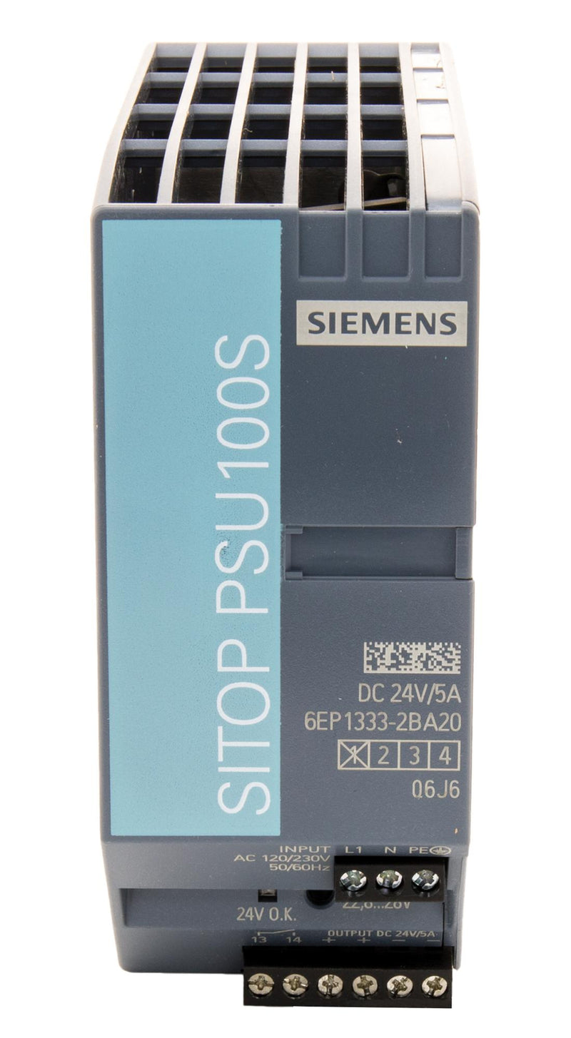 Siemens 6EP1333-2BA20 6EP1333-2BA20 AC/DC DIN Rail Power Supply (PSU) ITE 1 Output 120 W 24 VDC 5 A