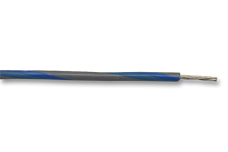 Multicomp PRO MP005350 Wire BS4808 / Def Stan 61-12 7/0.2 PVC Blue Grey 0.22 mm&sup2; 328 ft 100 m