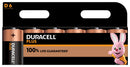 Duracell MN1300 P6 +/PWR Battery 1.5 V D Alkaline Raised Positive and Flat Negative 34.2 mm