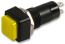 Multicomp PRO MCPS23B-5 Pushbutton Switch 12 mm Spst (On)-Off Square Raised Yellow