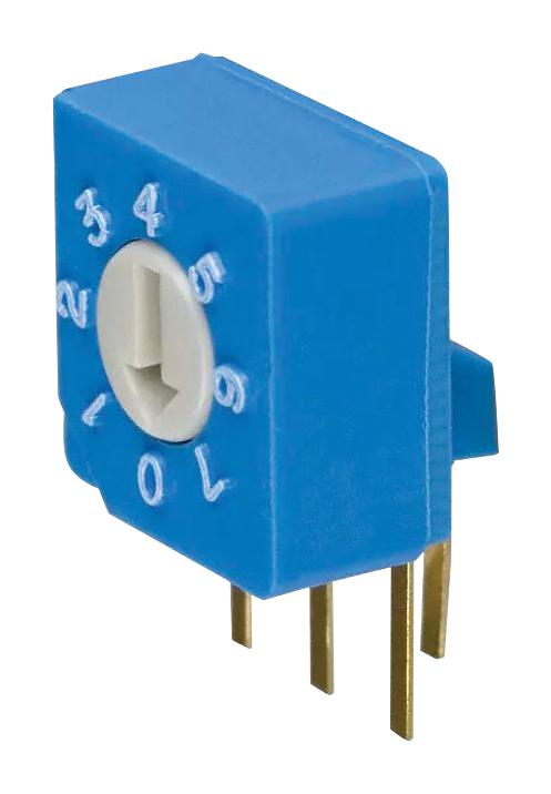 Nidec Copal Electronics S-8011 Rotary Coded Switch S-8000 Series Through Hole 8 Position 5 VDC Octal 100 mA