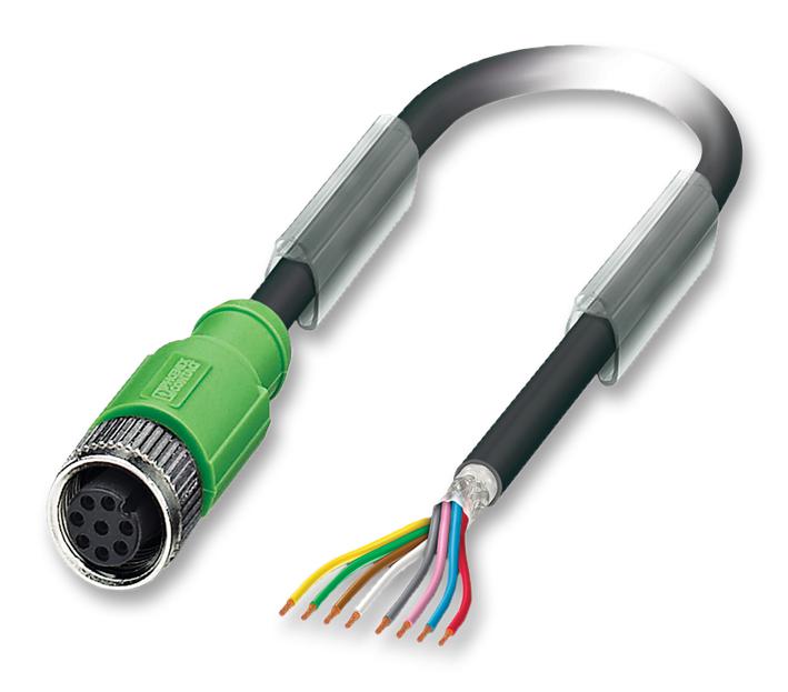 Phoenix Contact SAC-8P-100-PUR/M12FS SH SAC-8P-100-PUR/M12FS SH Sensor Cable PUR M12 Receptacle Free End 8 Positions 10 m 33 ft