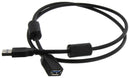 L-COM U3A00086-1M USB Cable 3.0 A PLUG-A Rcpt BLK 3.3FT