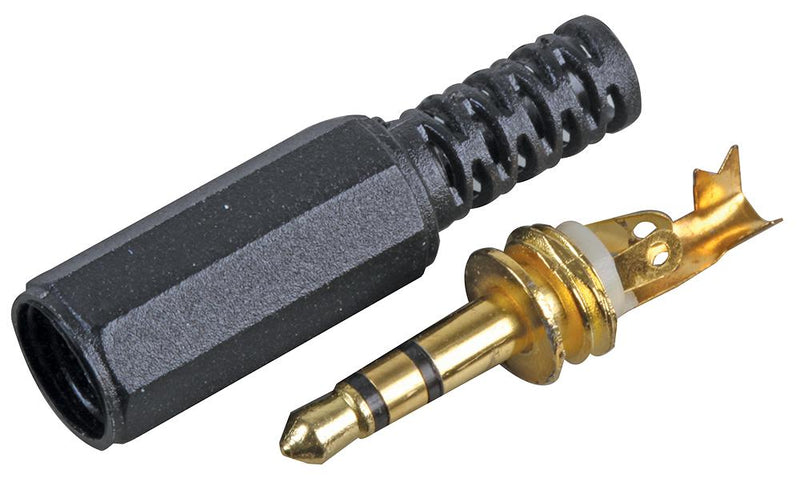 PRO Signal PSG08674 PSG08674 Phone Audio Connector 3 Contacts Plug 3.5 mm Cable Mount Gold Plated