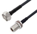 L-COM LCCA30269-FT1.5 RF Cable 4.3/10 PLUG-N BHD Jack 1.5FT