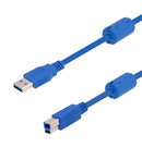 L-COM U3A00074-2M USB Cable 3.0 A PLUG-B Plug BLU 6.6FT