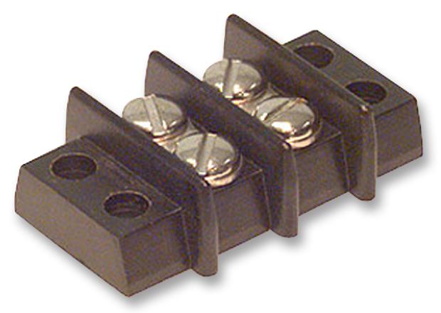 CINCH CONNECTIVITY SOLUTIONS 2-140 Panel Mount Barrier Terminal Block, 2 Row, 2 Ways, 16 AWG, 9.53 mm, 15 A