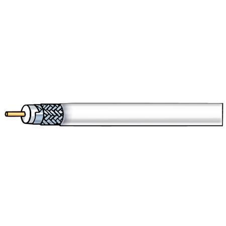 Stellar Labs 24-10211 1000Ft RG-G/U Coax Cable CCS 18AWG 60% Aluminum Braid White