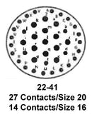 ITT Cannon KPT06E22-41P KPT06E22-41P Circular Connector KPT Straight Plug 41 Contacts Solder Pin Bayonet 22-41