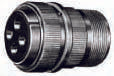 AMPHENOL INDUSTRIAL MS3106A18-4S CIRCULAR CONNECTOR PLUG, SIZE 18, 4 POSITION, CABLE