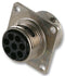 SOURIAU UT00128SH6 Circular Connector, Trim Trio UT0 Series, Wall Mount Receptacle, 8 Contacts