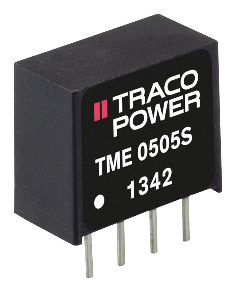 TRACOPOWER TME 0515S Isolated Board Mount DC/DC Converter, Miniature, Fixed, 1 Output, 4.5 V, 5.5 V, 1 W, 15 V