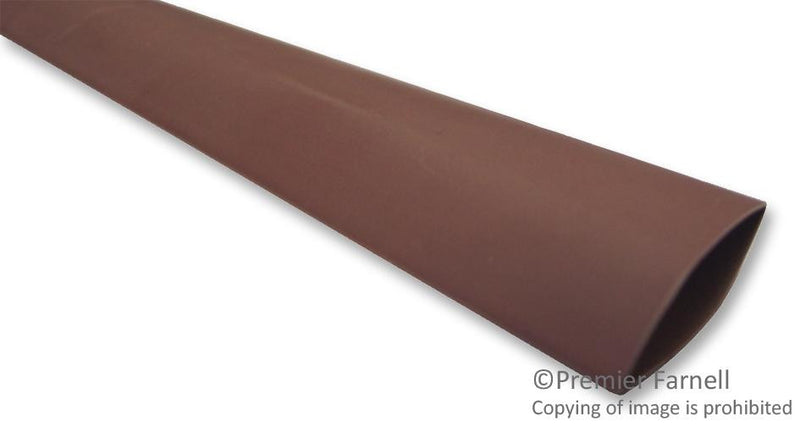 PRO POWER 15106 Heat Shrink Tubing, Halogen Free Normal Wall, 12.7 mm, 0.499 ", 2:1, Brown, 16.4 ft, 5 m