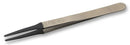 EREM 2ASASLT Tweezer, PTFE, Straight, Flat, 4.75 ", Stainless Steel Body, Stainless Steel Tip