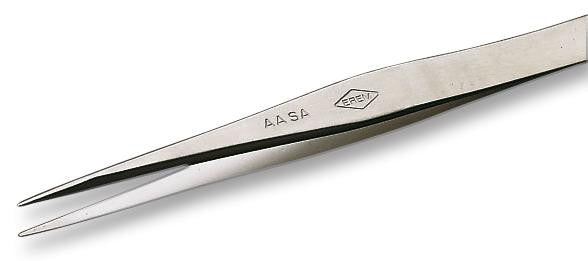 EREM AASASL Tweezer, Economic, Precision, 125 mm, Stainless Steel Body, Stainless Steel Tip