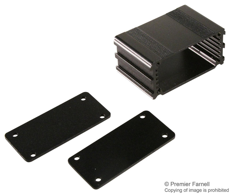 BOX ENCLOSURES B1-040BK Metal Enclosure, Optional IP65/ NEMA 4 Sealing Kit SK-1, Instrument, Aluminium, IP65, NEMA 4