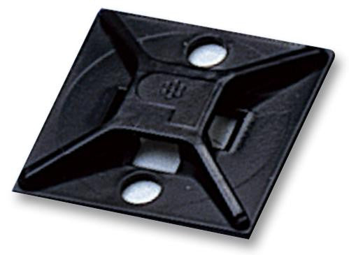 PANDUIT ABM2S-AT-C0 Cable Tie Mount, Adhesive, ABS (Acrylonitrile Butadiene Styrene), Black