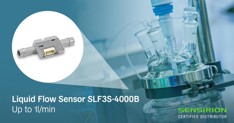 Sensirion SLF3S-4000B Sensor Liquid Flow 1 LPM 3 bar 6 mm 3.2V to 3.8V SLF3x Series