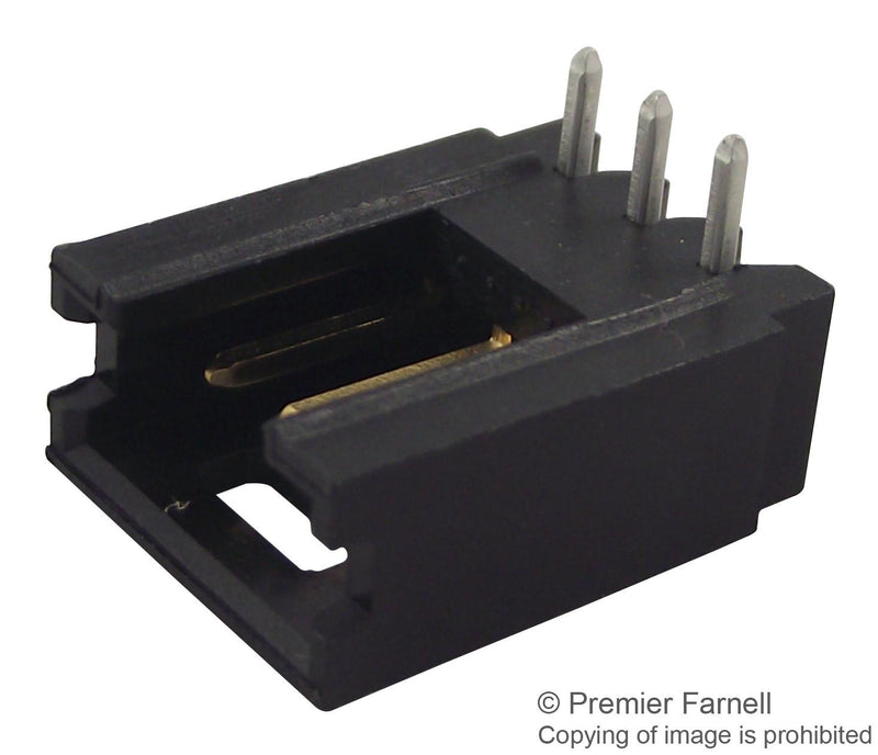 TE CONNECTIVITY 5-103361-1 Wire-To-Board Connector, Right Angle, 2.54 mm, 3 Contacts, Header, AMPMODU Mod II Series