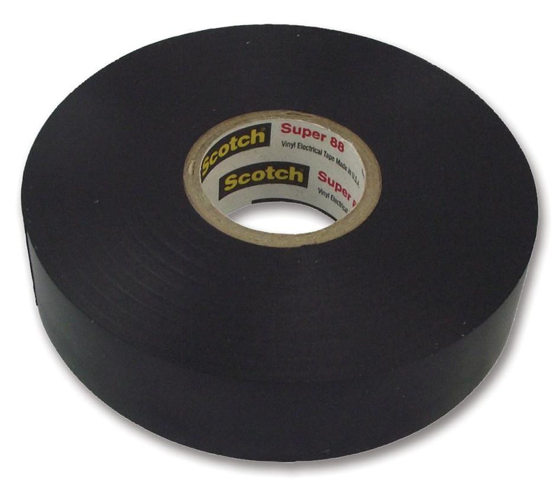 3M SUPER 88 19MM Tape, Scotch, Super 88, Sealing, Vinyl, 19 mm, 0.75 ", 20 m, 65.62 ft