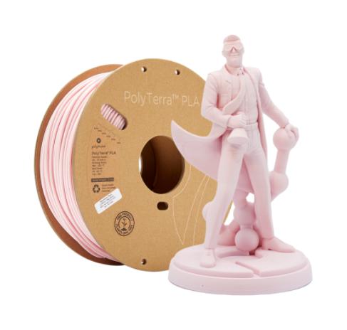 Polymaker 70867 3D Printer Filament Polyterra PLA 1.75 Dia Pink 1kg