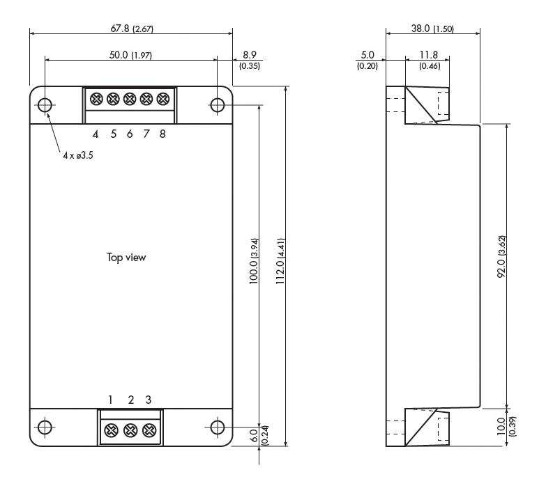 Traco Power TMDC 60-2411 Isolated Chassis Mount DC/DC Converter ITE 4:1 60 W 1 Output 5.1 V 12 A