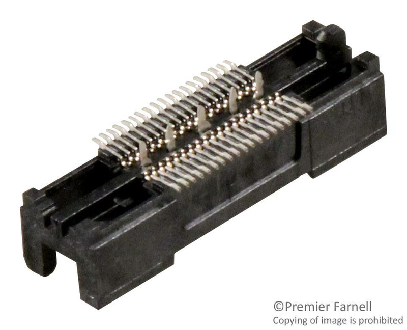 AMP - TE CONNECTIVITY 2-5767004-2 Stacking Board Connector, Vertical, MICTOR Series, 38 Contacts, Receptacle, 0.64 mm, Surface Mount