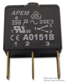 APEM A0151B Switch Contact Block, A01 Series Switches, 6 A, 250 V, 12 V, Quick Connect, Solder, 1 Pole