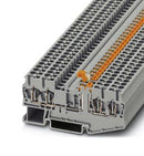 Phoenix Contact ST 25-QUATTRO-MT DIN Rail Mount Terminal Block Knife Disconnect 4 Ways 28 AWG 12 2.5 mm&Acirc;&sup2; Clamp 20 A