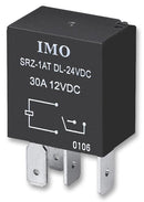 IMO PRECISION CONTROLS SRZ-1CT-DL-24VDC Automotive Relay, SPDT, 24 VDC, 30 A, SRZ Series, Through Hole, Solder