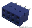 AMPHENOL FCI 76342-304LF Board-To-Board Connector, 2.54 mm, 4 Contacts, Receptacle, DUBOX 76342 Series, Through Hole, 2 Rows