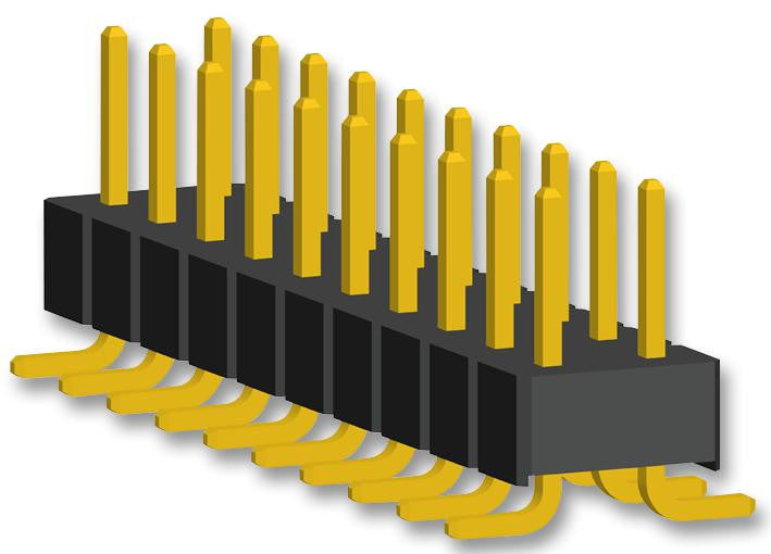 HARWIN M52-040000S1045 Board-To-Board Connector, Vertical, 1.27 mm, 20 Contacts, Header, Archer M52 Series, Surface Mount