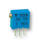 VISHAY T93XA204KT20 Trimmer Potentiometer, 200 kohm, 500 mW, &plusmn; 10%, T93XA Series, 23 Turns, Through Hole