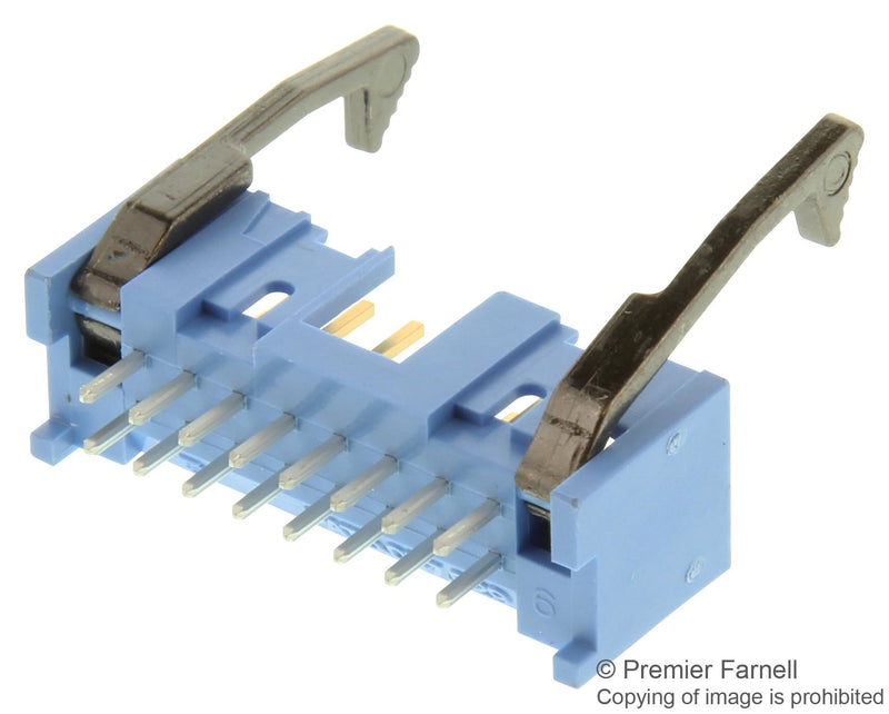 AMP - TE CONNECTIVITY 2-1761606-6 Wire-To-Board Connector, Straight, 2.54 mm, 16 Contacts, Header, AMP-LATCH Series, Through Hole