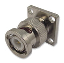 AMPHENOL B1551A1-NT3G-50 RF / Coaxial Connector, BNC Coaxial, Straight Flanged Plug, 50 ohm, Brass