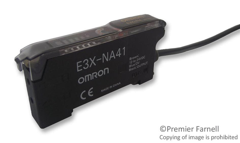 OMRON INDUSTRIAL AUTOMATION E3X-NA41 Fiber Optic Sensor, Super Manual, E3X-NA Series, PNP, Pre-Wired