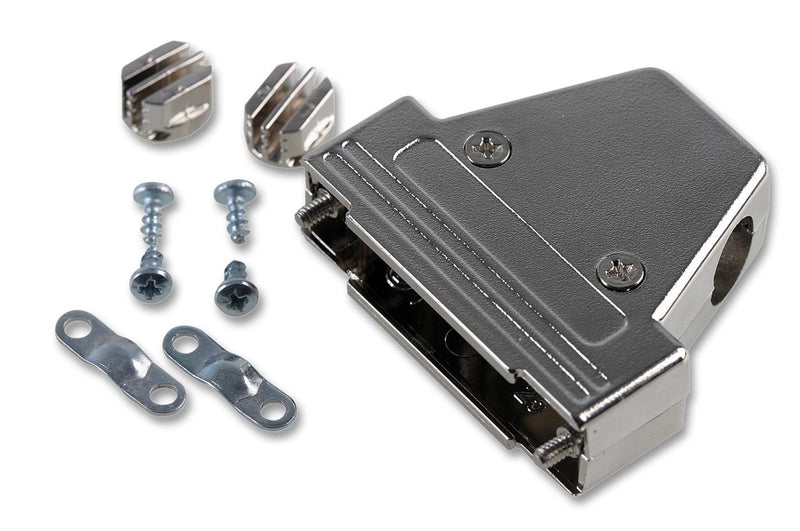 MH CONNECTORS MHTRI-M-25-K D Sub Backshell, Metallised, DB, 45&deg;, 180&deg;, 45&deg;, Metal Body