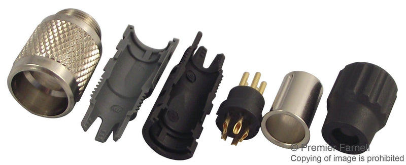 BINDER 99 0095 100 05 Circular Connector, 711 Series, Cable Mount Plug, 5 Contacts, Solder Pin, Nylon (Polyamide) Body