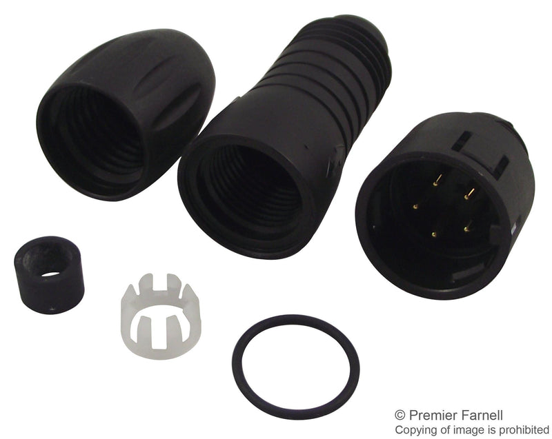 BINDER 99 9113 03 05 Circular Connector, 720 Series, Cable Mount Plug, 5 Contacts, Solder Pin, Nylon (Polyamide) Body