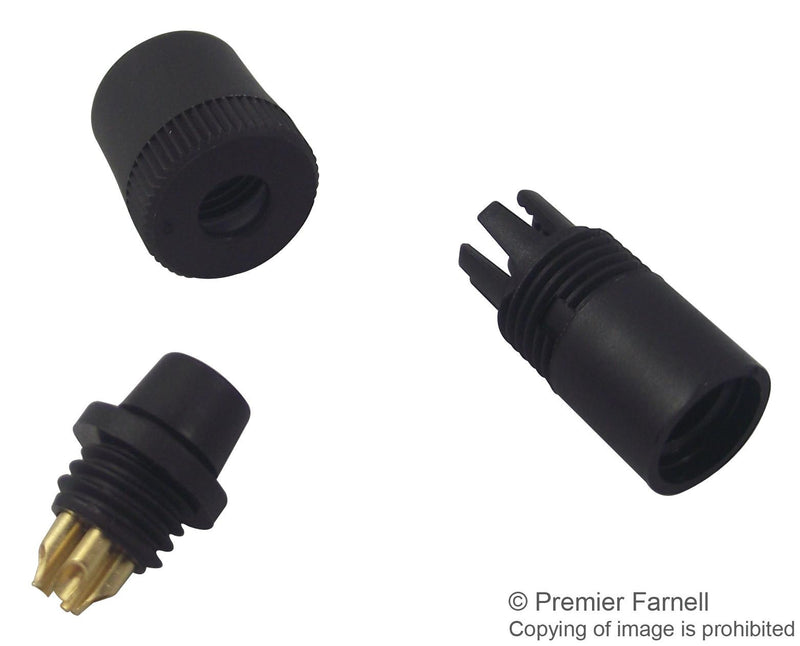 BINDER 09-9790-70-05 Circular Connector, 719 Series, Cable Mount Receptacle, 5 Contacts, Solder Socket