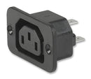 SCHURTER 4721.0000 Power Entry Connector, Receptacle, 250 VAC, 10 A, Panel Mount, Quick Connect